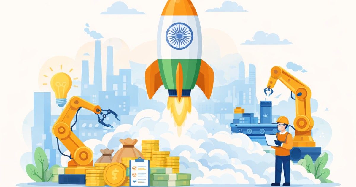 Startup funding and innovation illustration